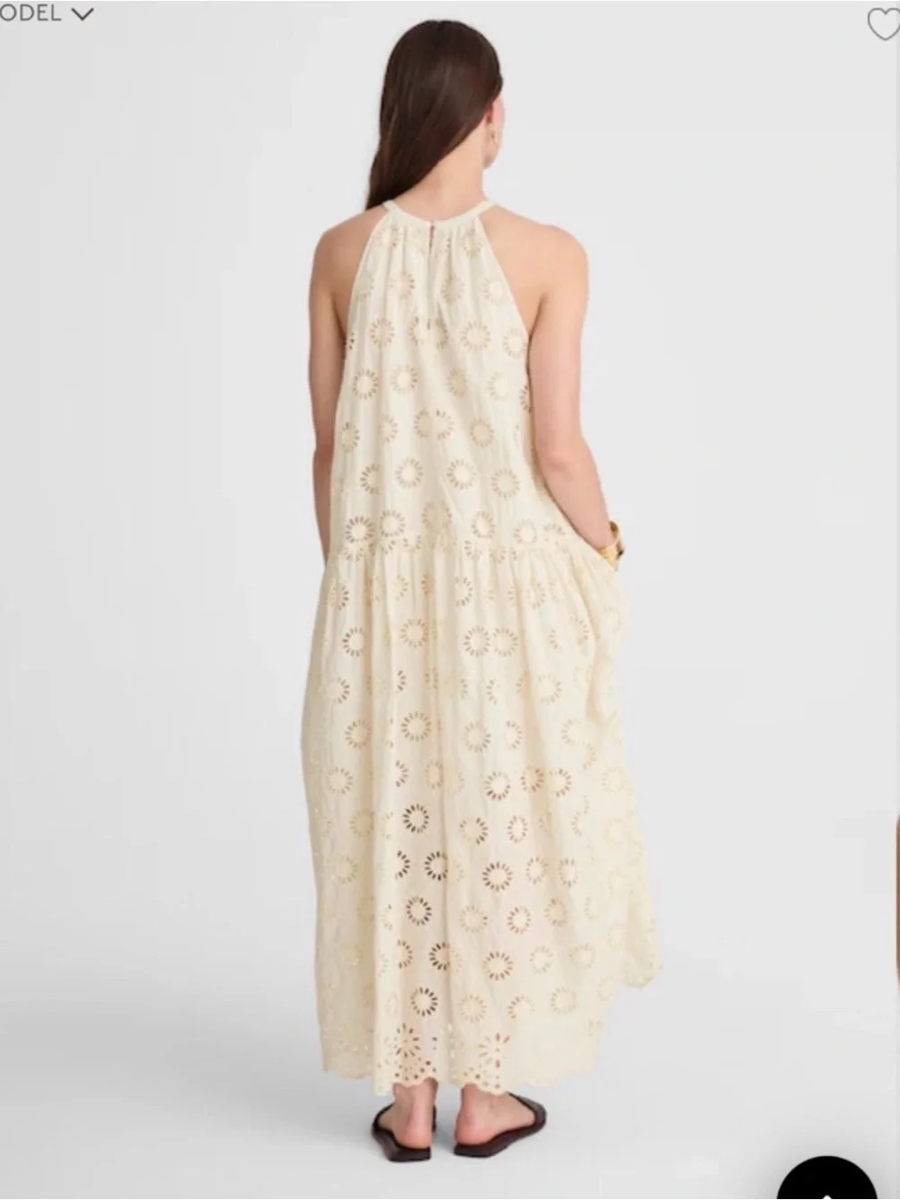 Madewell Eyelet Drop waist Maxi Dress | Size Medium - Picture 2 of 8